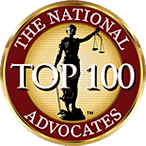 The National Advocates top 100 badge